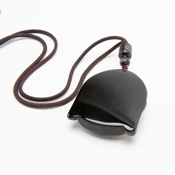 Black Obsidian Amulet Necklace Eastern Elm Necklaces
