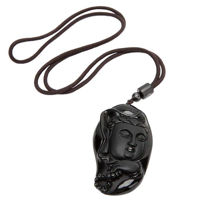 Black Obsidian Amulet Necklace Eastern Elm Necklaces