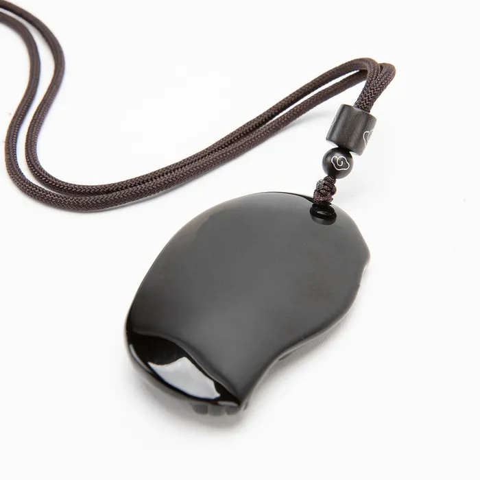 Black Obsidian Amulet Necklace Eastern Elm Necklaces