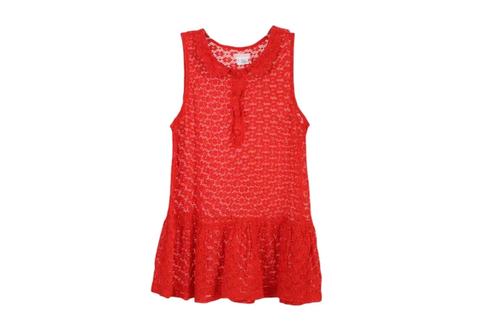Cooprative Red Stretch Lace Top S Cooperative Earrings