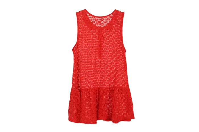 Cooprative Red Stretch Lace Top S Cooperative Earrings