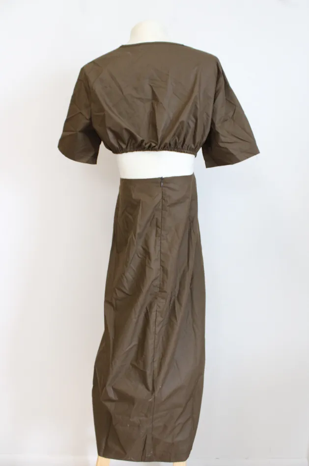 Earrings Shein Shein Brown Cutout Style Midi Dress