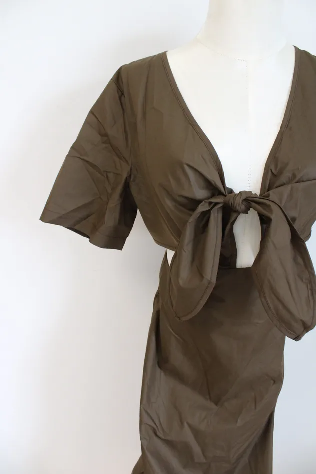 Earrings Shein Shein Brown Cutout Style Midi Dress