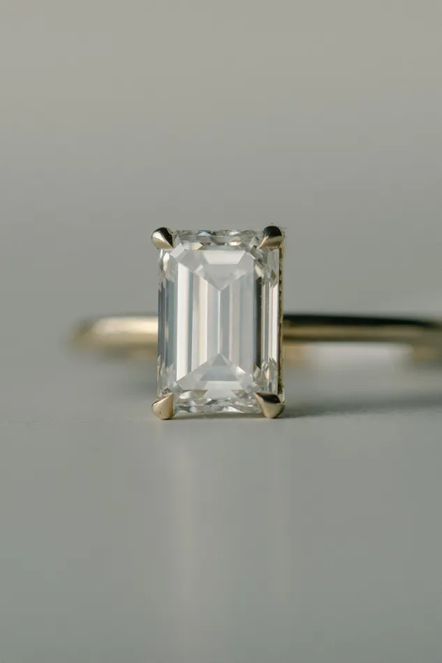 Foe Dear Rings Only One Ring 204ct White Emerald Lab Grown Diamondreadytoship