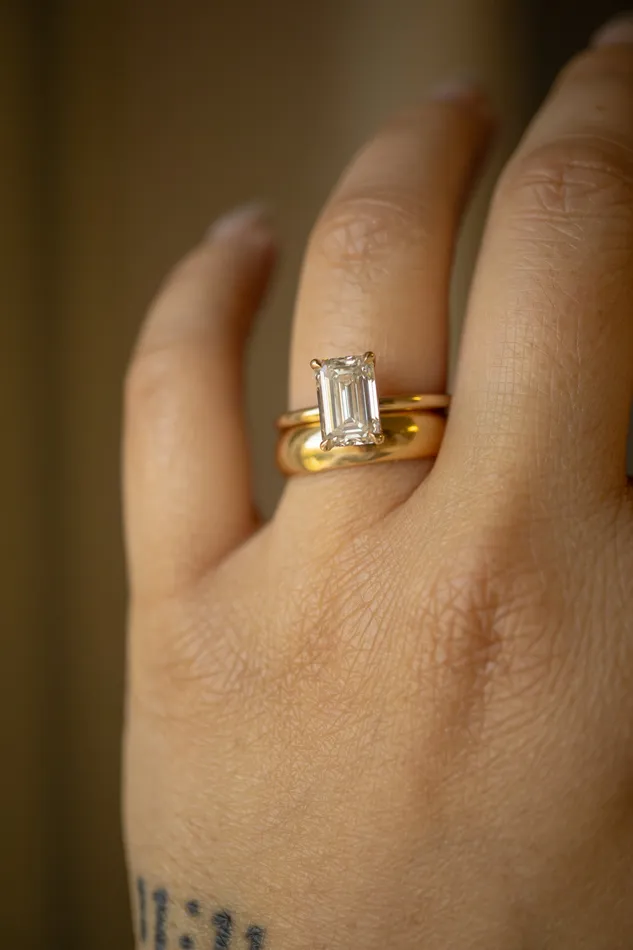 Foe Dear Rings Only One Ring 204ct White Emerald Lab Grown Diamondreadytoship