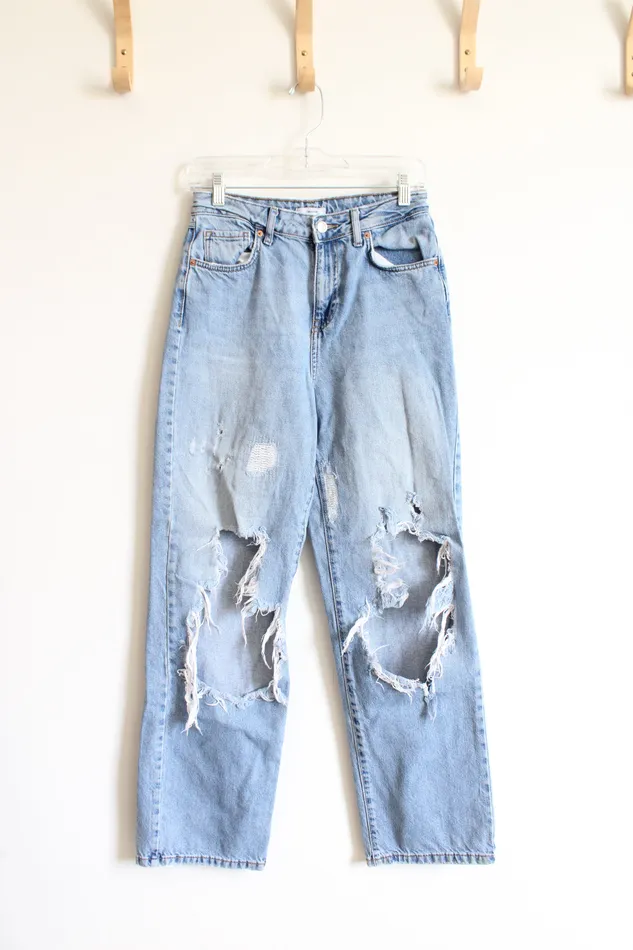Forever 21 Light Wash Distressed Mom Jeans 252 Forever 21 Necklaces