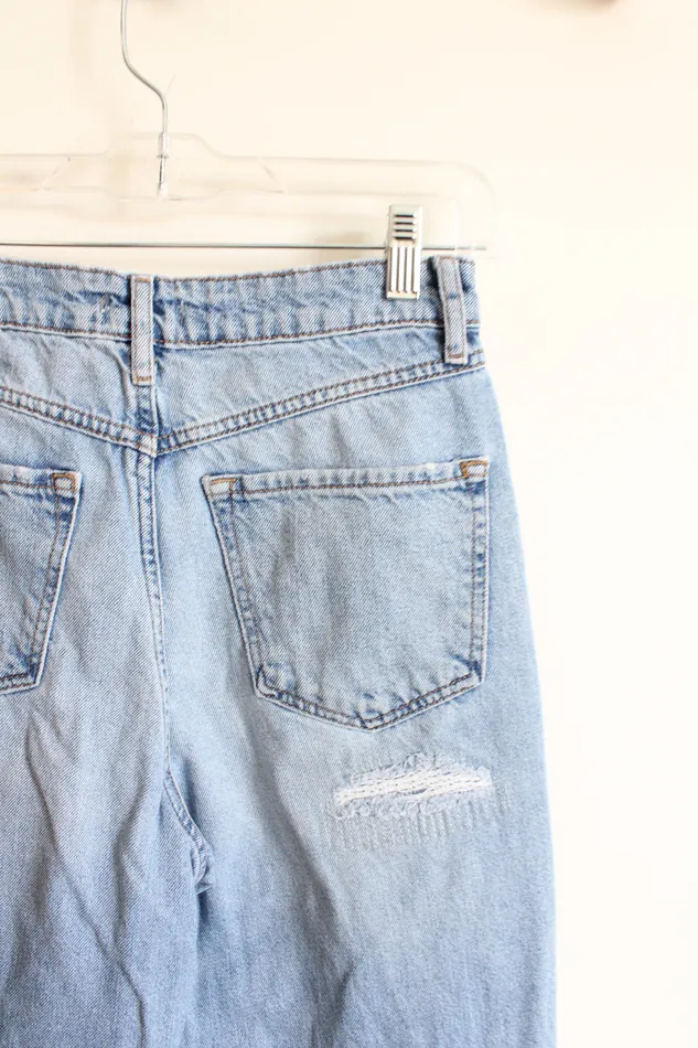Forever 21 Light Wash Distressed Mom Jeans 252 Forever 21 Necklaces