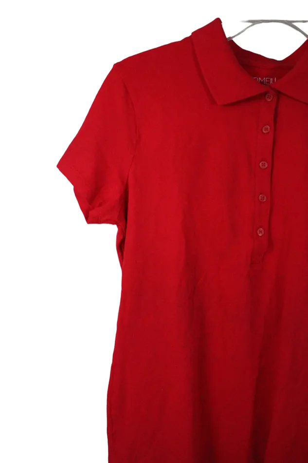Necklaces Time And Tru Time And Tru Red Polo Shirt M