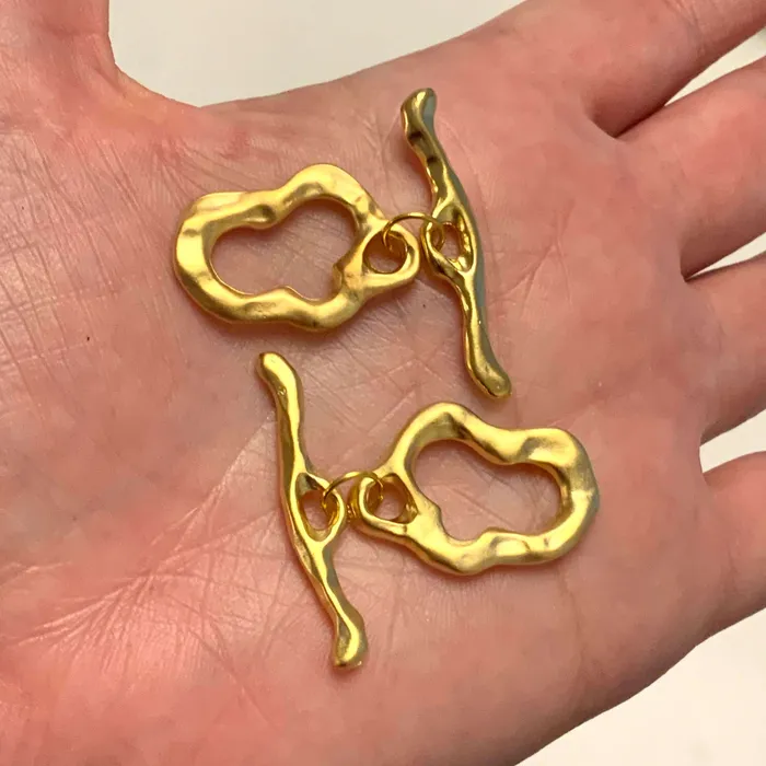 Peppy Beads 24Kt Matte Gold Plated Toggle Clasp 24Kt Matte Gold Plated Toggle Clasp PreStyled Sets