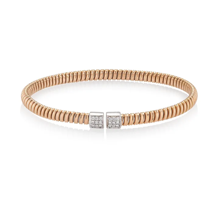 RACHEL LYNN CHICAGO Bracelets 18 Karat Rose and Diamond Woven Bracelet