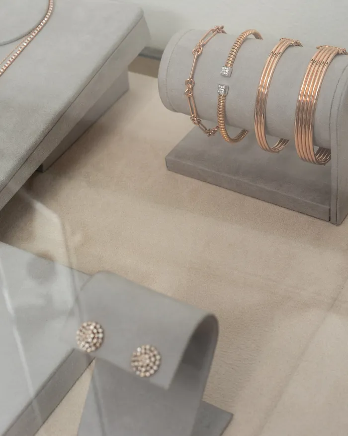 RACHEL LYNN CHICAGO Bracelets 18 Karat Rose and Diamond Woven Bracelet