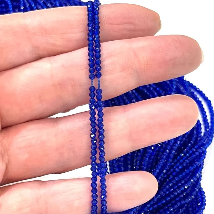 Rings Peppy Beads 2mm Cobalt Jade Faceted Round Beads 200 Beads