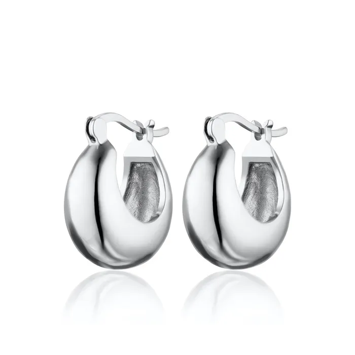 Earrings Chunky Pillow Hoop Earrings Scream Pretty