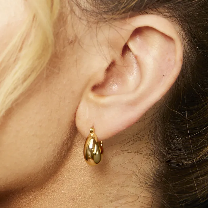Earrings Chunky Pillow Hoop Earrings Scream Pretty