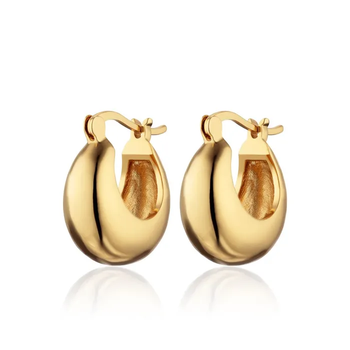 Earrings Chunky Pillow Hoop Earrings Scream Pretty