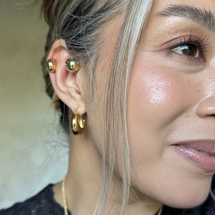 Earrings Chunky Pillow Hoop Earrings Scream Pretty
