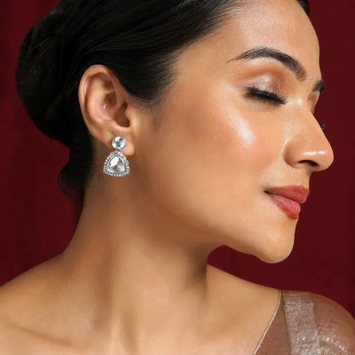 Earrings Teejh Teejh Silver Polki Earrings