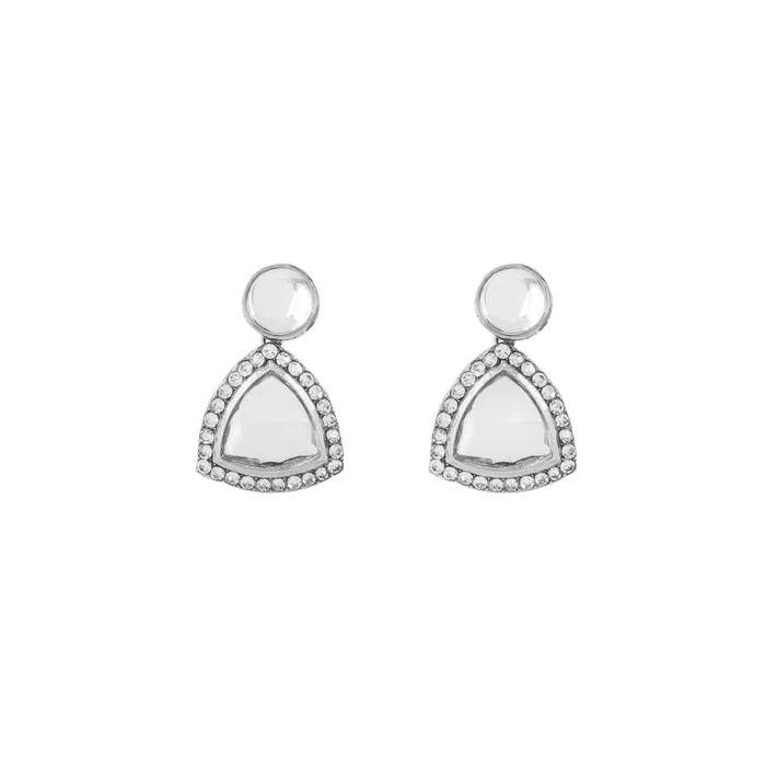Earrings Teejh Teejh Silver Polki Earrings