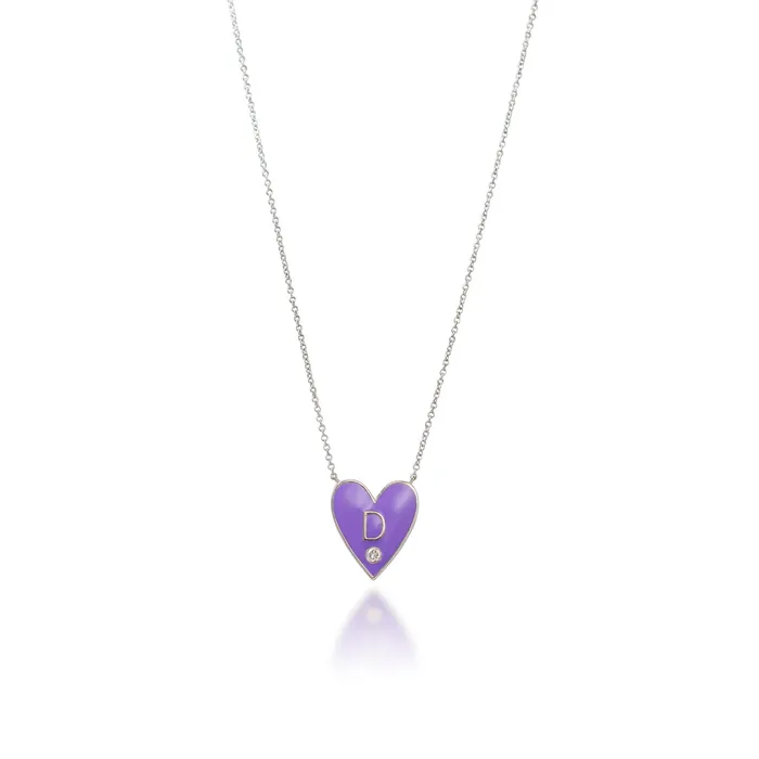 Gold Initial Heart Necklace Alexis Jae Necklaces