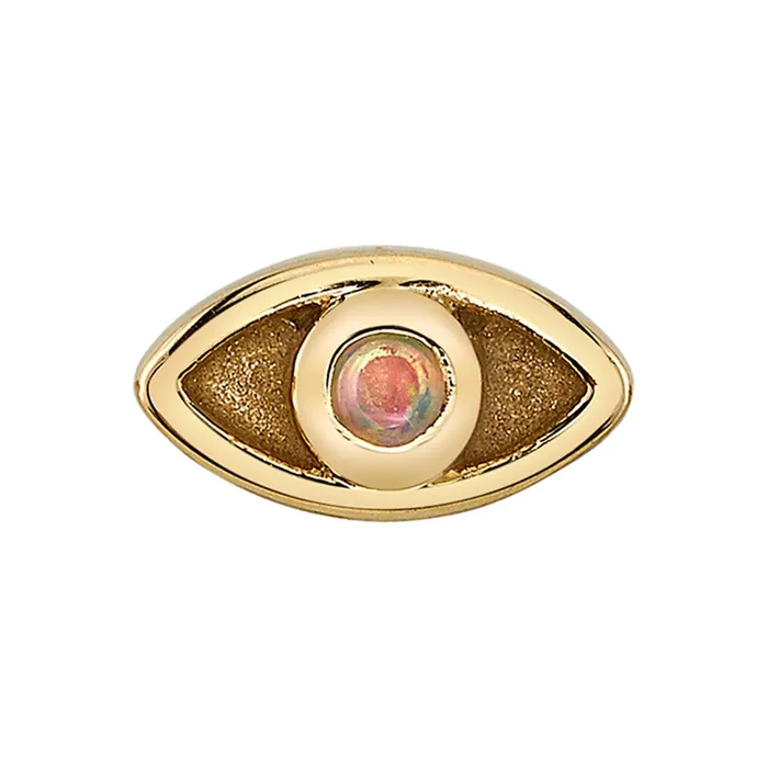 Jinx Threaded End in Gold with Genuine White Opal Body Vision BVLA Earrings