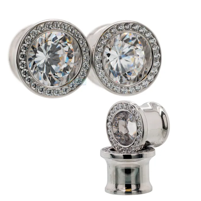 Necklaces Super Gemmed BIG BLING Plugs Eyelets with BrilliantCut Gems Cubic Zirconia Anatometal Necklaces Super Gemmed BIG BLING Plugs Eyelets with BrilliantCut Gems Cubic Zirconia Anatometal