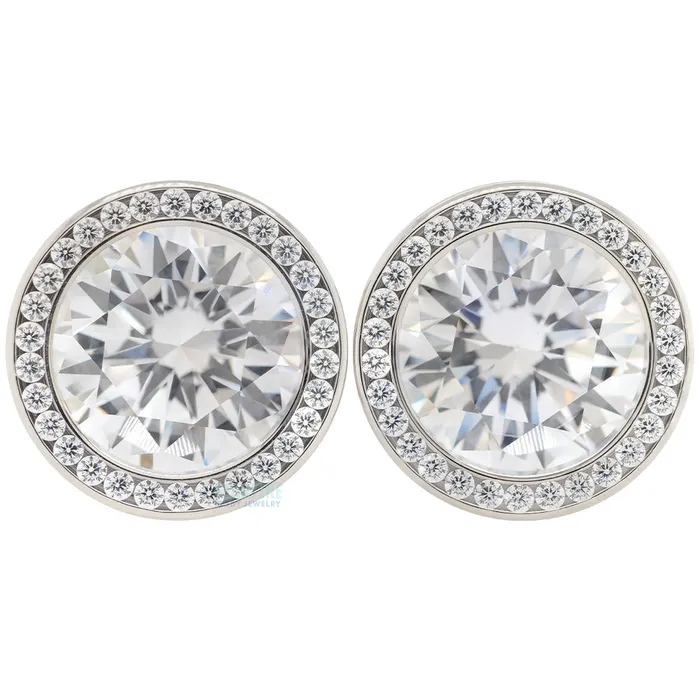 Necklaces Super Gemmed BIG BLING Plugs Eyelets with BrilliantCut Gems Cubic Zirconia Anatometal