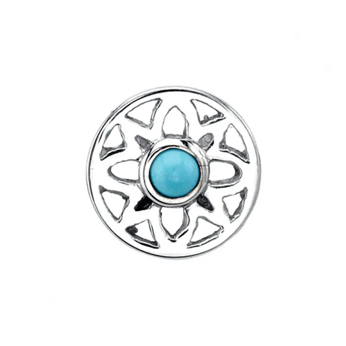 Paloma Flower Threaded End in Gold with Turquoise Body Vision BVLA Earrings