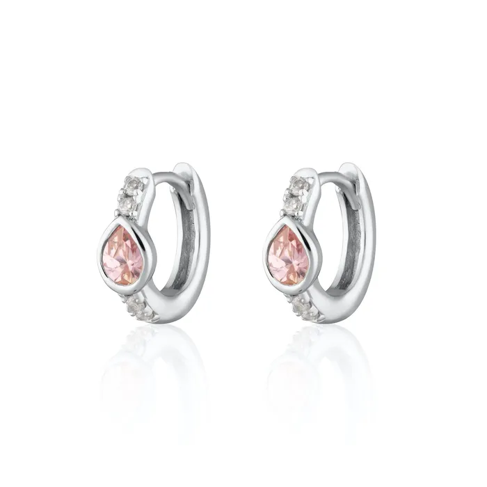 Pink Teardrop Huggie Earrings Scream Pretty Earrings