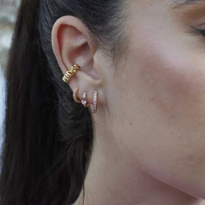 Pink Teardrop Huggie Earrings Scream Pretty Earrings Pink Teardrop Huggie Earrings Scream Pretty Earrings