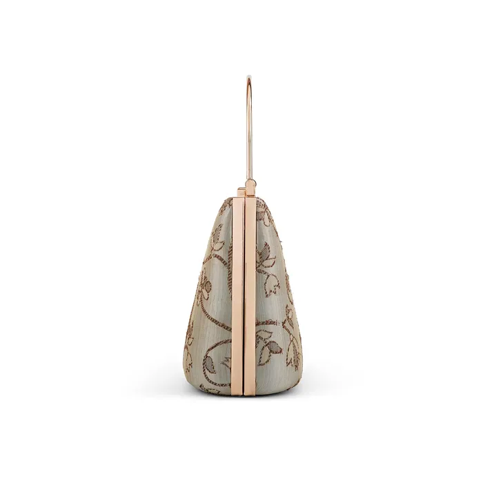 Teejh Ojashwi Floral Brocade Clutch Teejh Rings