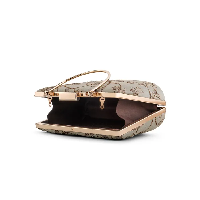 Teejh Ojashwi Floral Brocade Clutch Teejh Rings