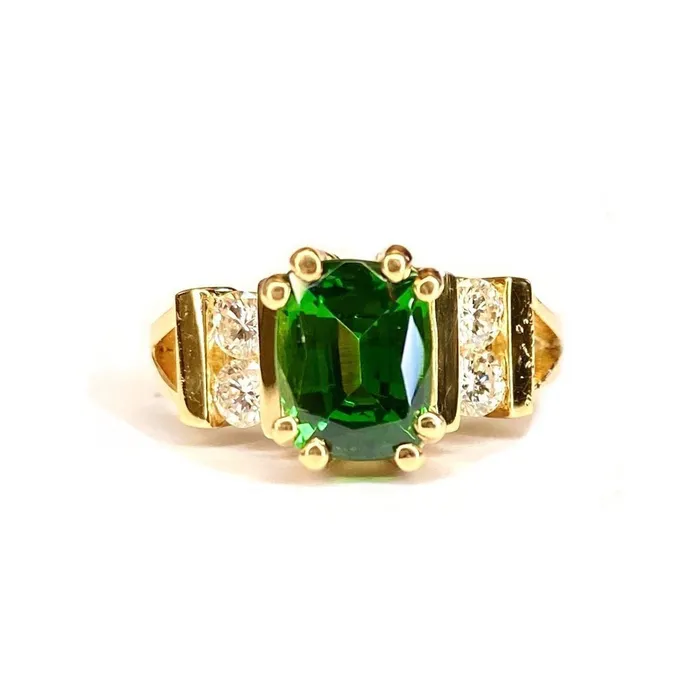 Tsavorite Diamond Ring Donald Haack Diamonds Rings