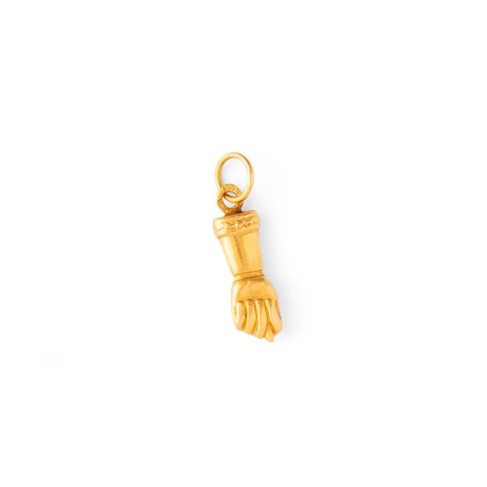 Vintage Earrings Petite 14k Gold Figa Charm