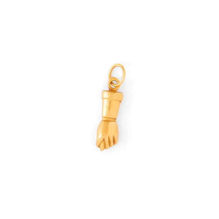 Vintage Earrings Petite 14k Gold Figa Charm