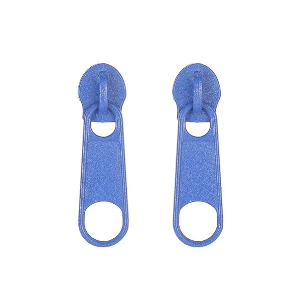01 Earrings E738 Royal Blue Metal Zipper Earrings