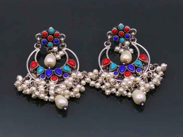 925 sterling silver handmade coral turquoise stone stud earring drop dangling best design charm earrings hanging tiny pearl jewelry s712 TRIBAL ORNAMENTS Earrings 925 sterling silver handmade coral turquoise stone stud earring drop dangling best design charm earrings hanging tiny pearl jewelry s712 TRIBAL ORNAMENTS Earrings