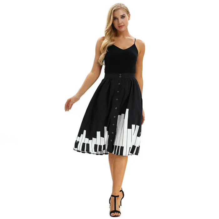 Aorenburg Official Store Piano Prairie Skirt Earrings