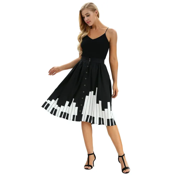 Aorenburg Official Store Piano Prairie Skirt Earrings