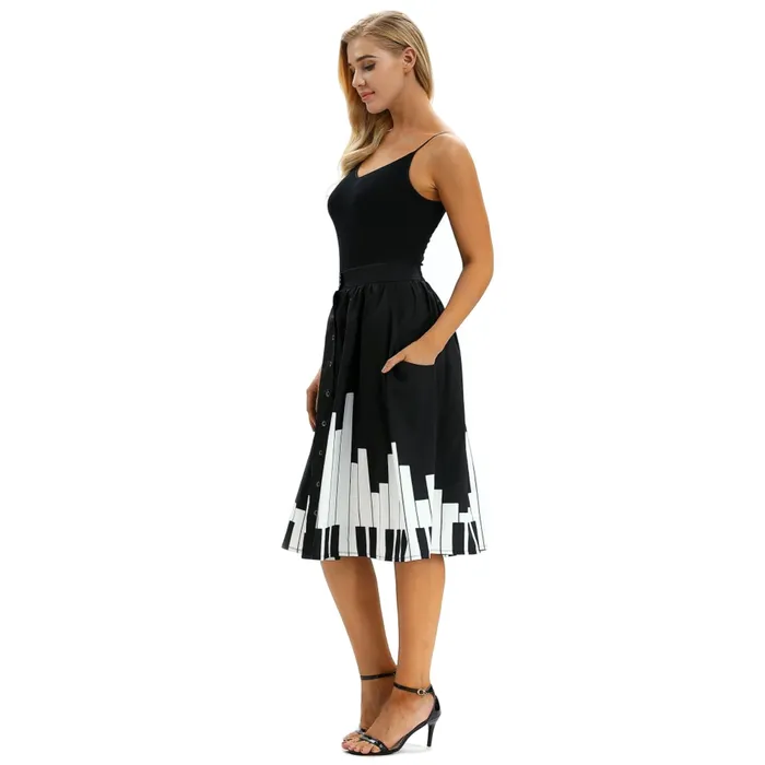 Aorenburg Official Store Piano Prairie Skirt Earrings