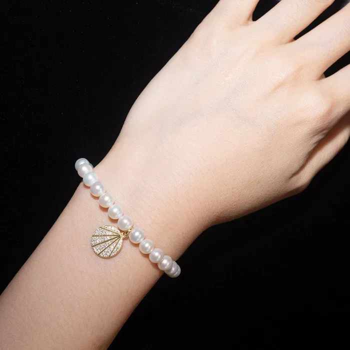 Bracelets Pearly Lustre Elegant Freshwater Pearl Bracelet WB00044