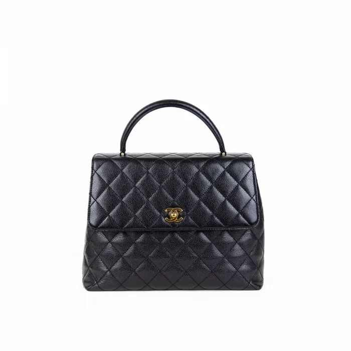 Chanel Earrings PreOwned Chanel Caviar Quilted Kelly Top Handle
