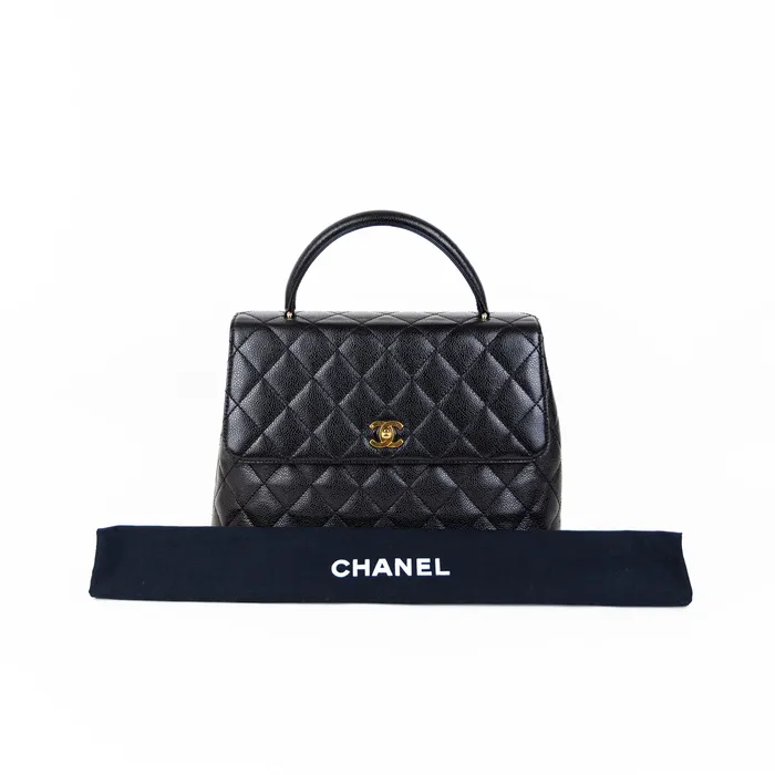 Chanel Earrings PreOwned Chanel Caviar Quilted Kelly Top Handle