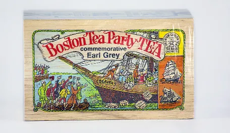 Earrings Boston Tea Party Commemorative Earl Grey Tea Box 25s Metropolitan Tea Company