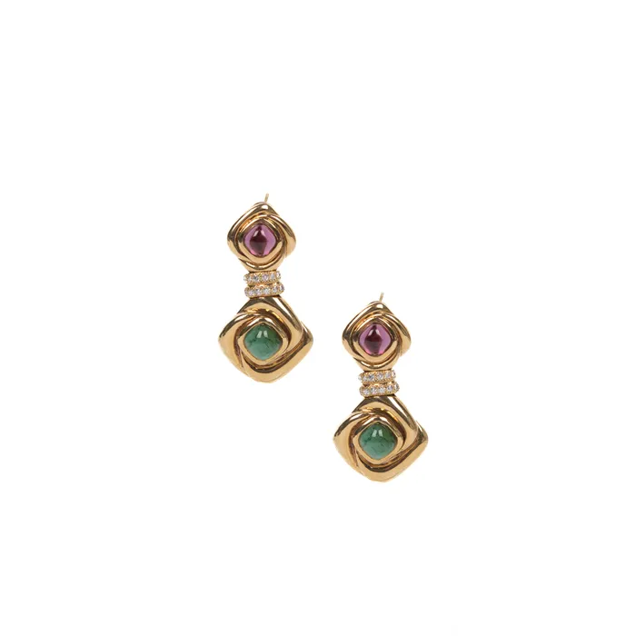 Earrings STORE 5a PreOwned Tourmaline and Diamond Earrings