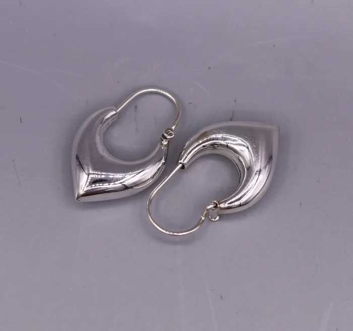 Earrings TRIBAL ORNAMENTS 925 sterling pure silver handmade vintage customized design fabulous unisex hoops earrings kundal ethnic bali tribal jewelry india s861