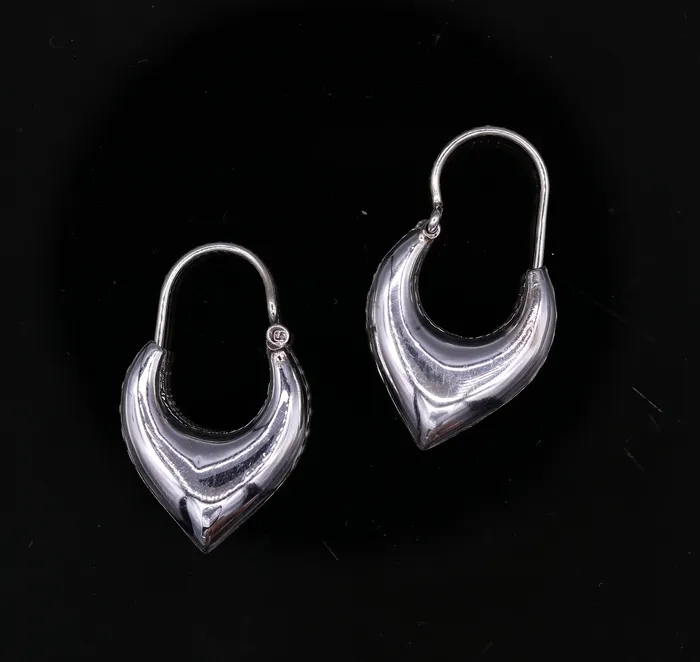 Earrings TRIBAL ORNAMENTS 925 sterling pure silver handmade vintage customized design fabulous unisex hoops earrings kundal ethnic bali tribal jewelry india s861
