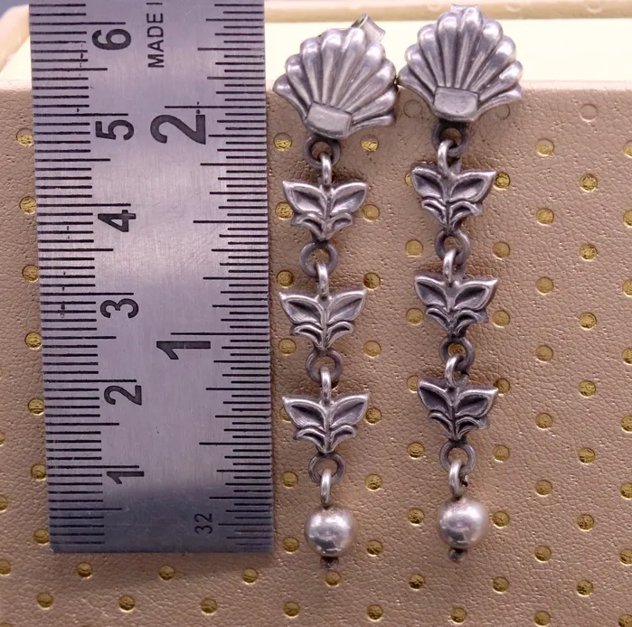 Earrings TRIBAL ORNAMENTS 925 sterling silver handmade fabulous light weight stud earring pretty attractive gifting jewelry oxidized tribal earring drop dangle s821