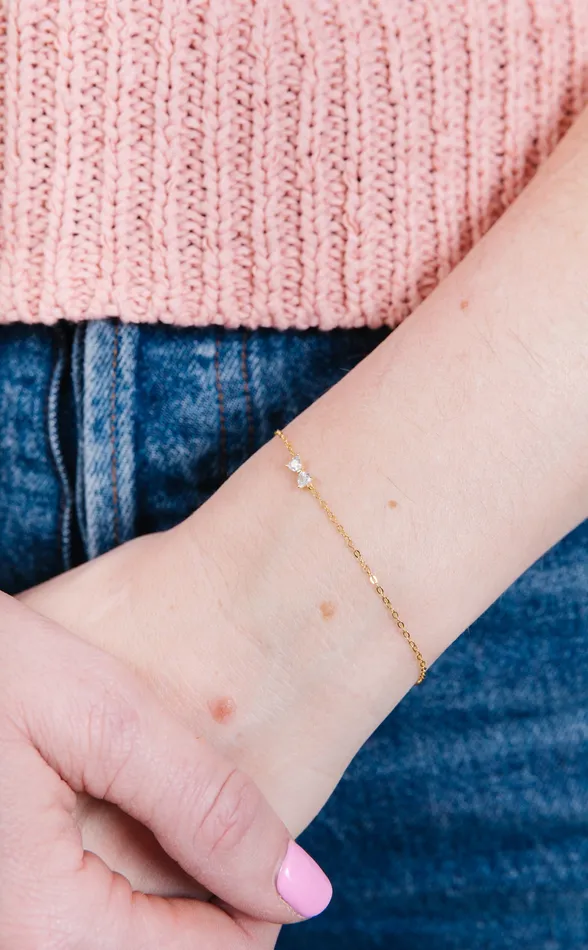 Hey June Bracelets Cz Bow Bracelet