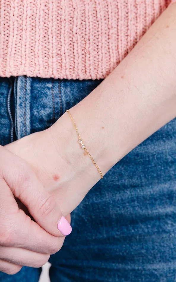 Hey June Bracelets Cz Bow Bracelet
