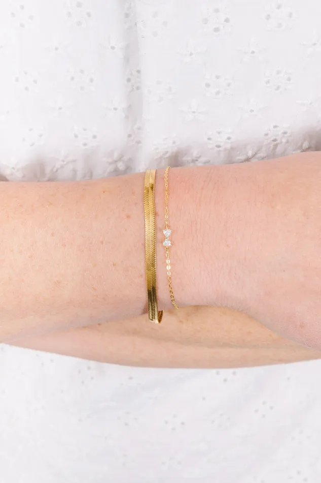 Hey June Bracelets Cz Bow Bracelet